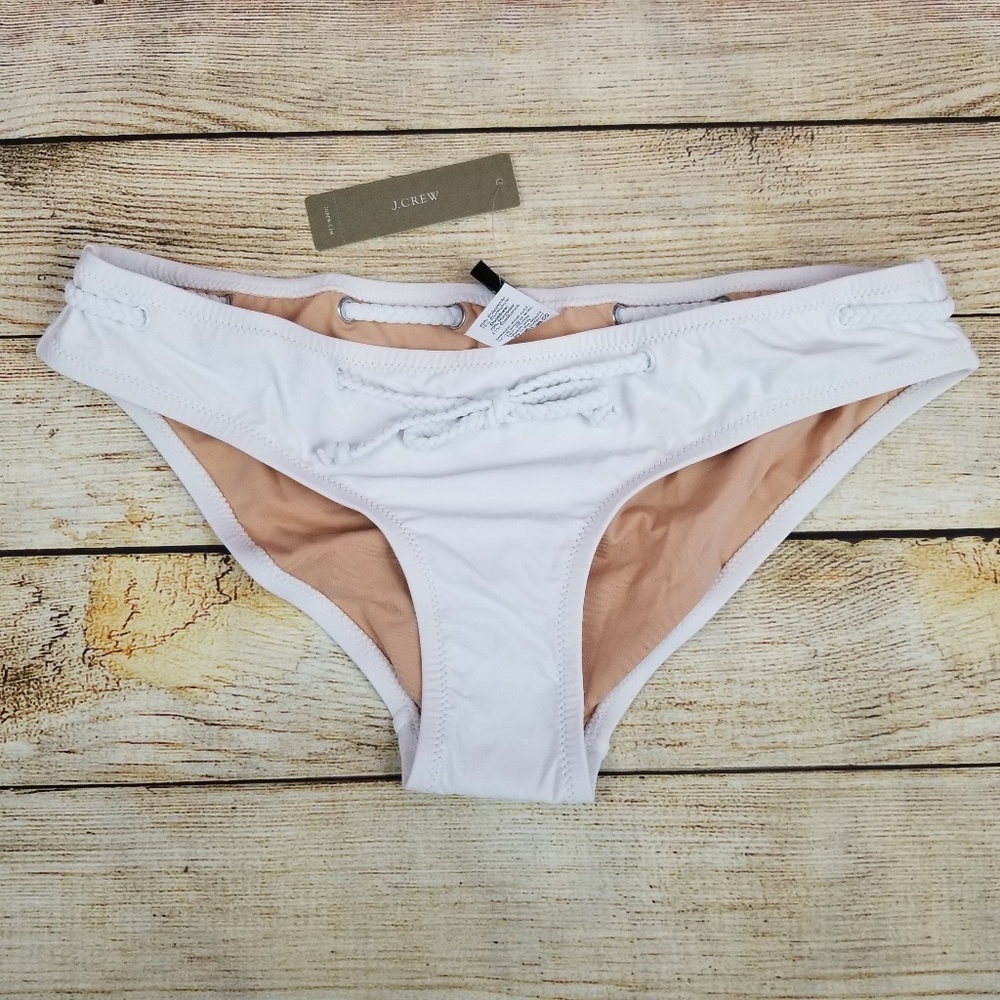 J Crew White Swim Suit Bikini Bottom Small